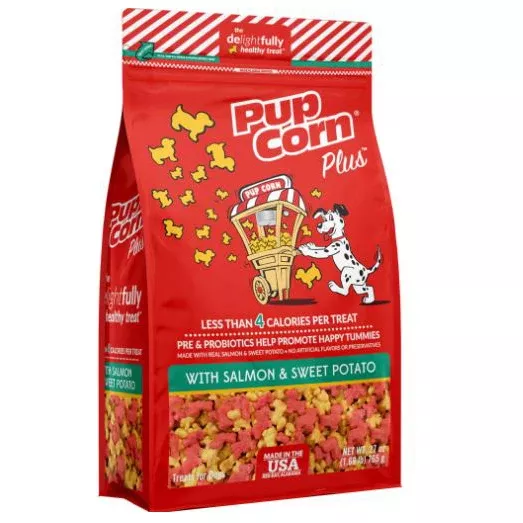 Pup-corn Dog Treat, Salmon & Sweet Potato, 27 Oz.
