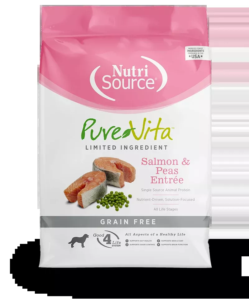 PureVita Salmon & Peas Entrée Grain-Free Dog Food, 12 lb
