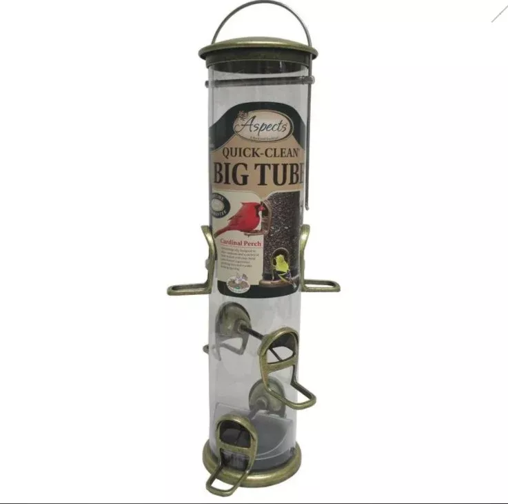 Quick-Clean Big Tube Seed Feeder, 3.5 Quart