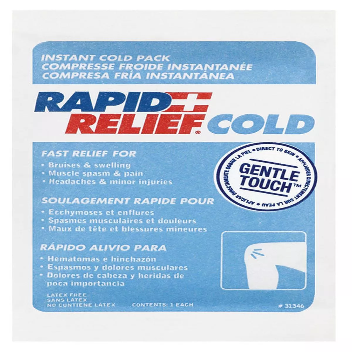Rapid Relief Instant Cold Pack Small 4″X 6″ White 6″ – Default Title