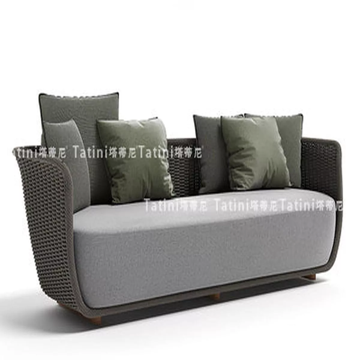 Rattan Sofa Set 16 – Combination | Three-seat sofa