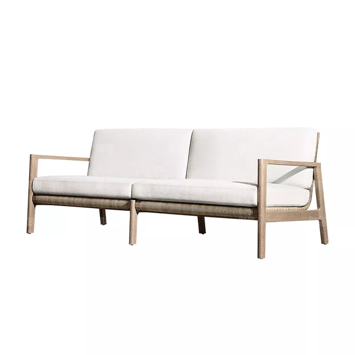 Rattan Sofa Set 23 – Three-seat sofa (teak)