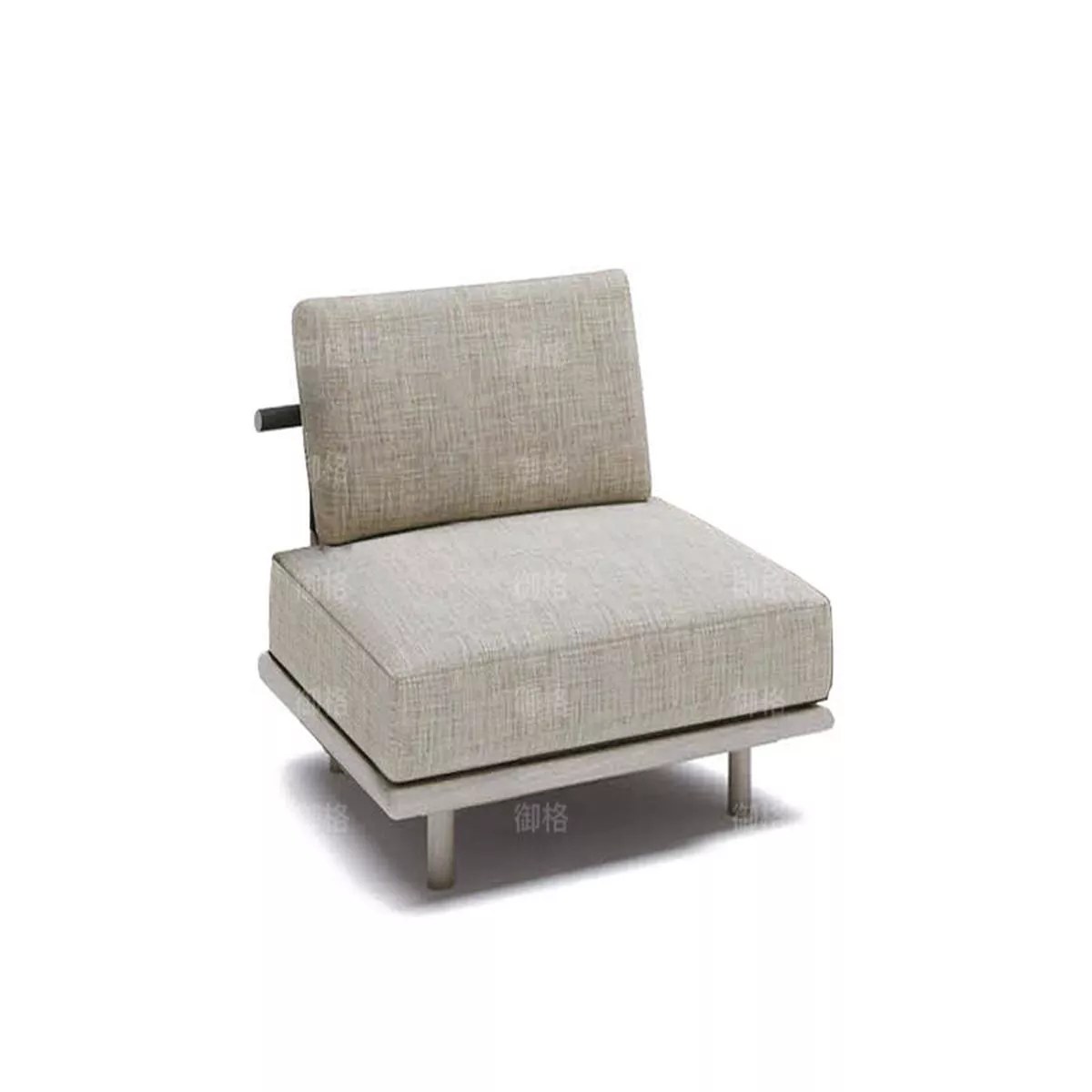 Rattan Solid Wood Chair Combination – Single Center sofa