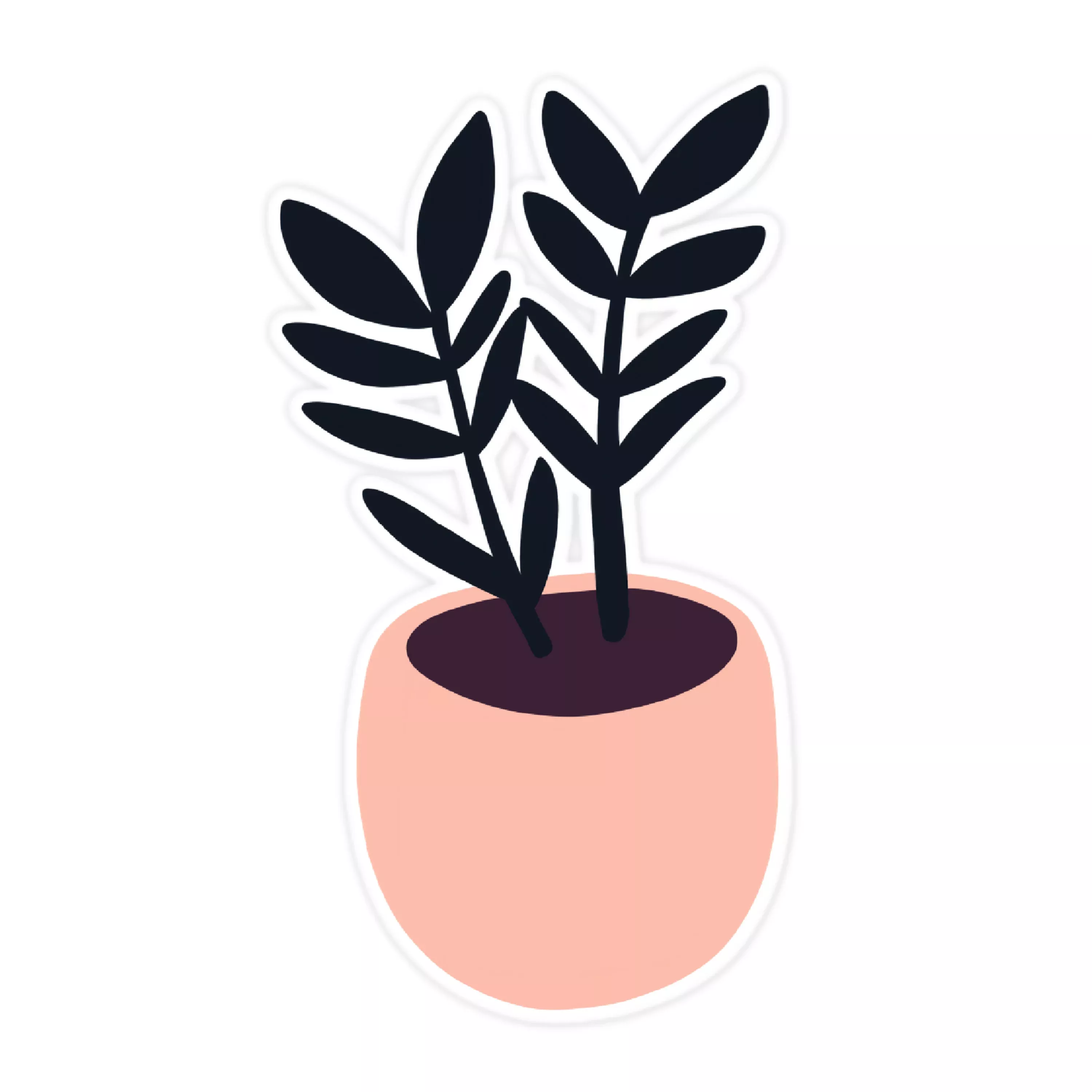 Raven ZZ Plant Sticker