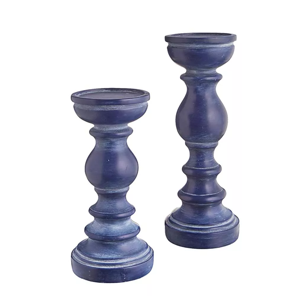 Raz, Blue Candle Holders