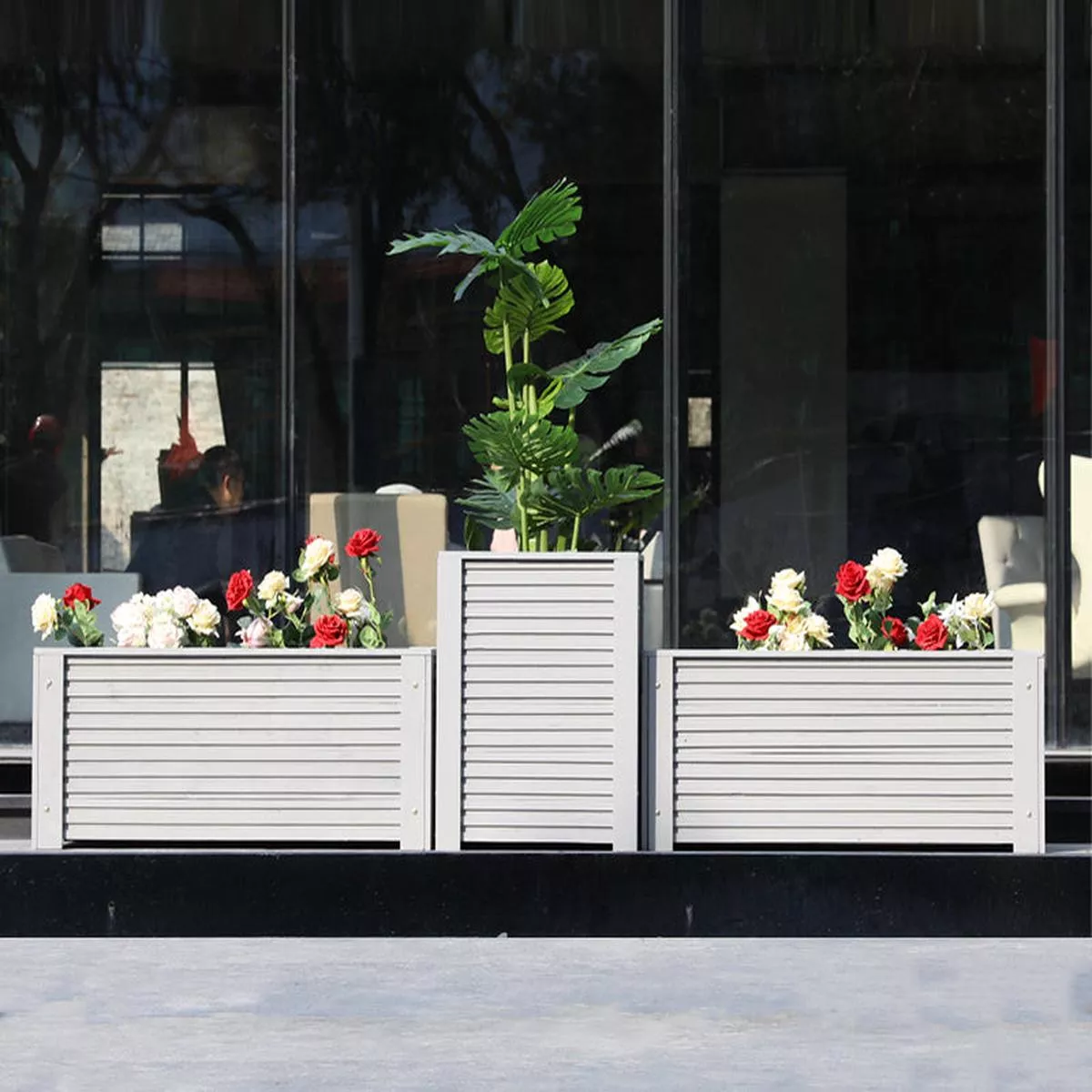 Rectangular Horizontal Planting Box – length 100 x width 40x height 40cm | Grey