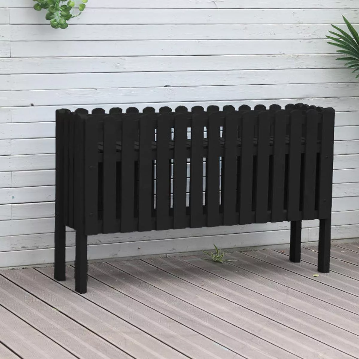 Rectangular Partition Flowerpot – Length 100 * width 30 * height 120cm | Black