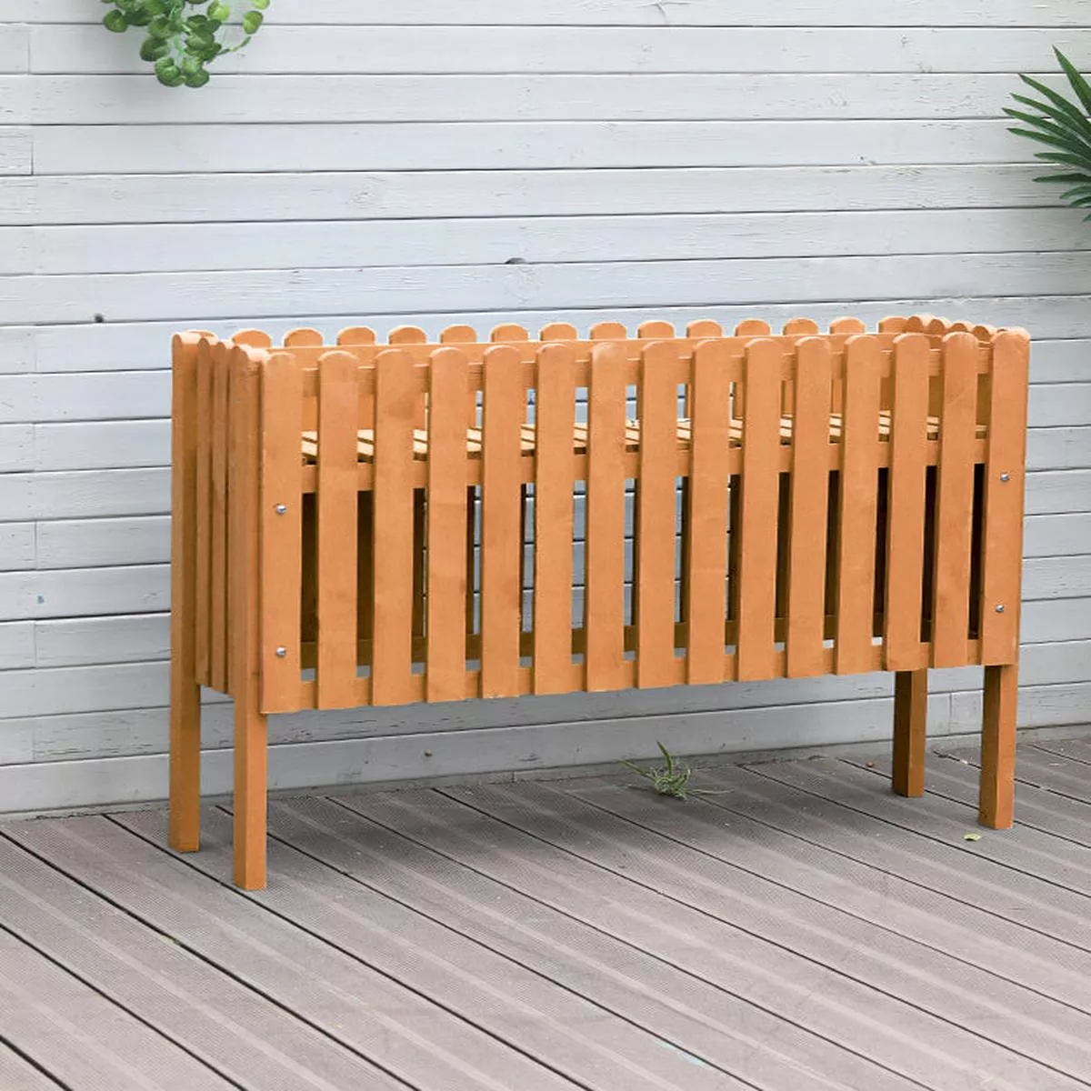 Rectangular Partition Flowerpot – Length 100 * width 30 * height 120cm | Light brown
