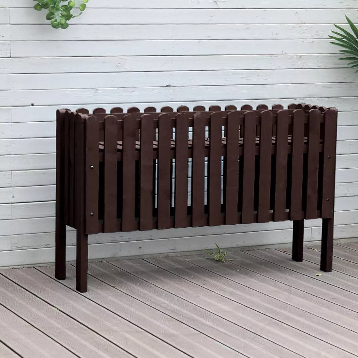 Rectangular Partition Flowerpot – Length 100 * width 30 * height 90cm | Brown