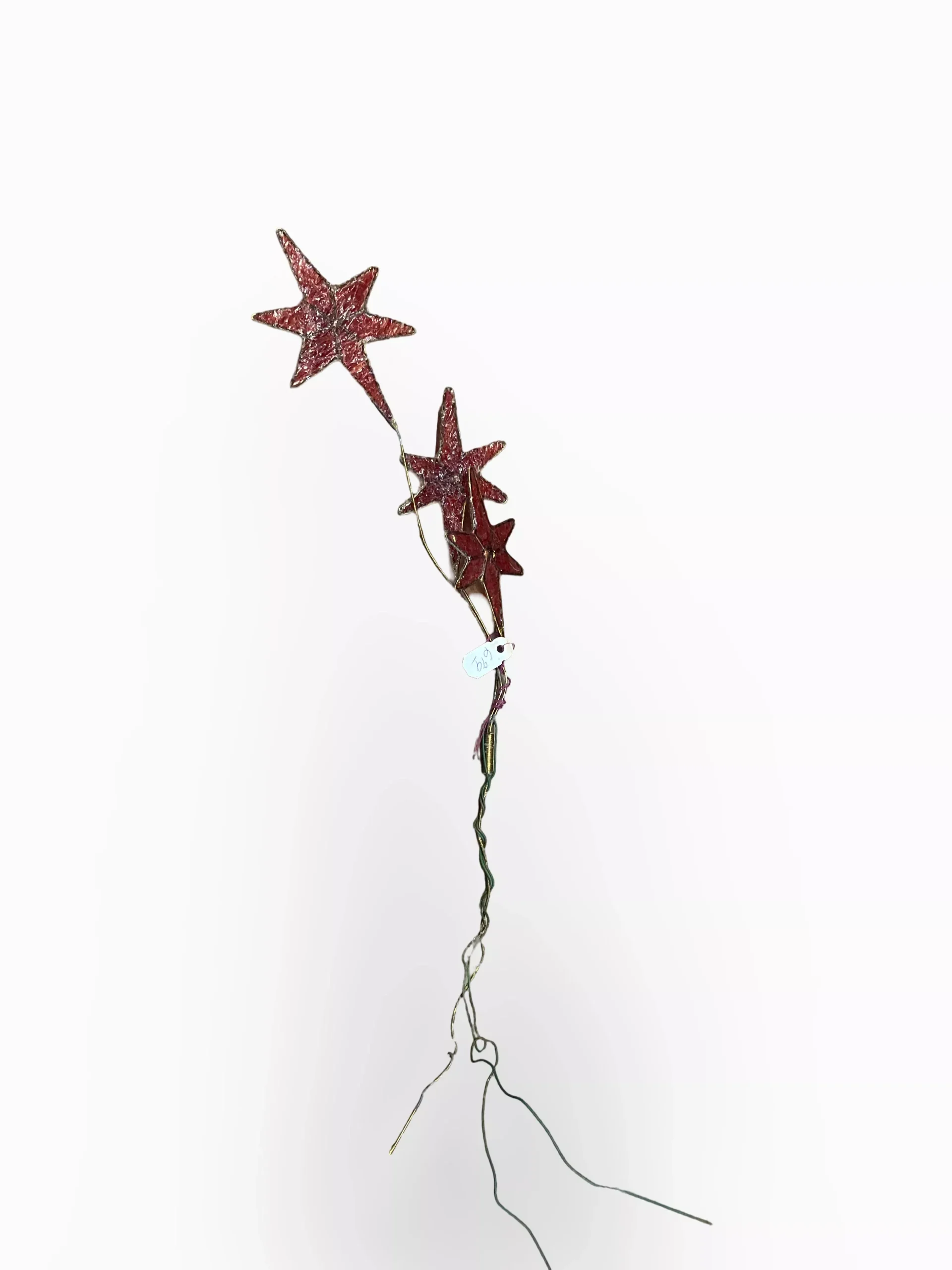 Red Stars On Wire Ornament