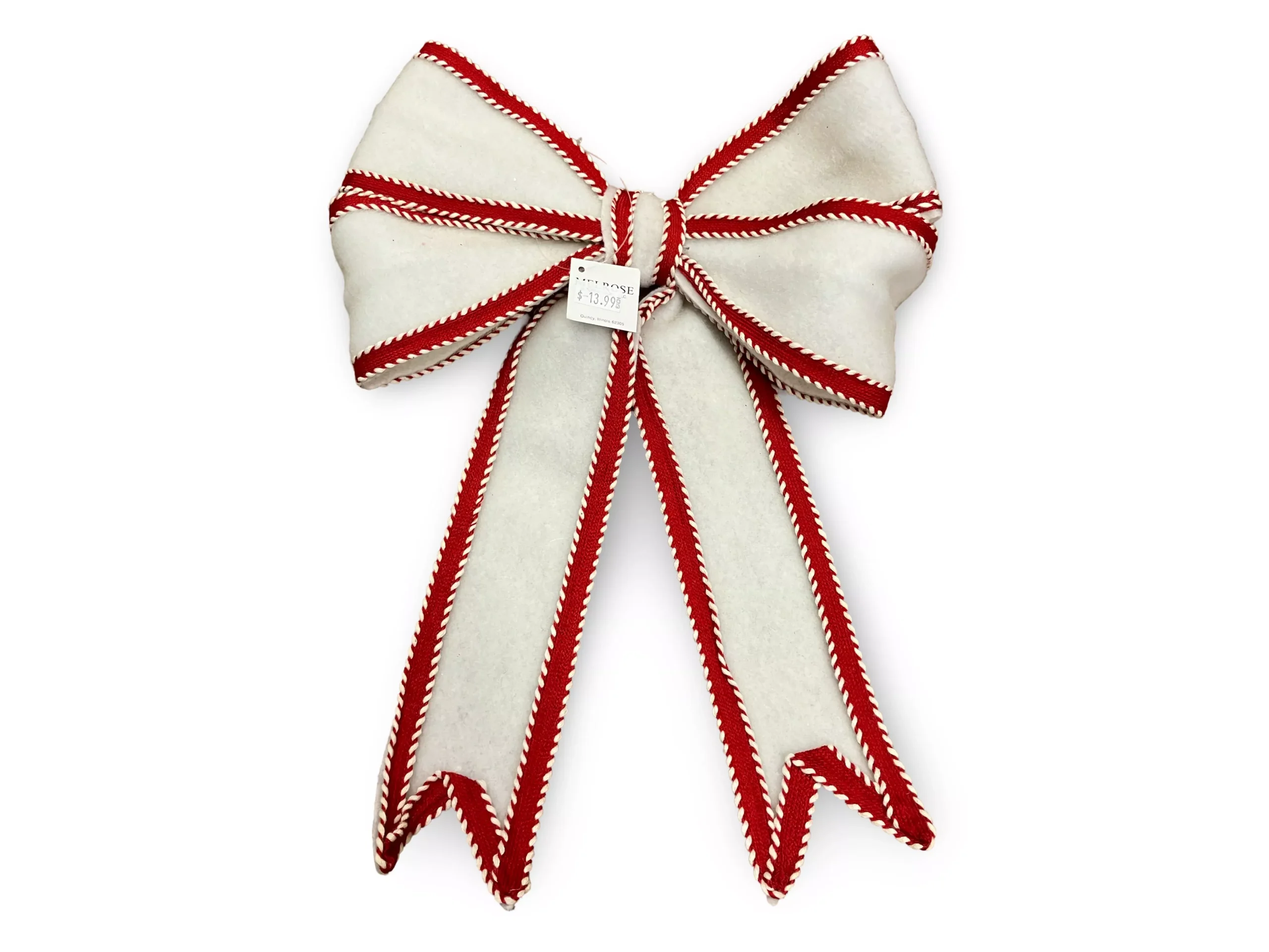 Red and White Felt Christmas Bows