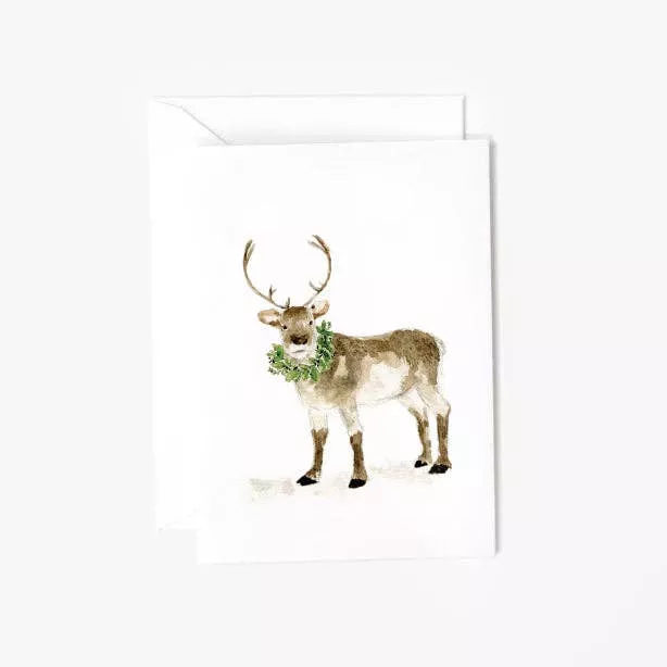 Reindeer mini notecard