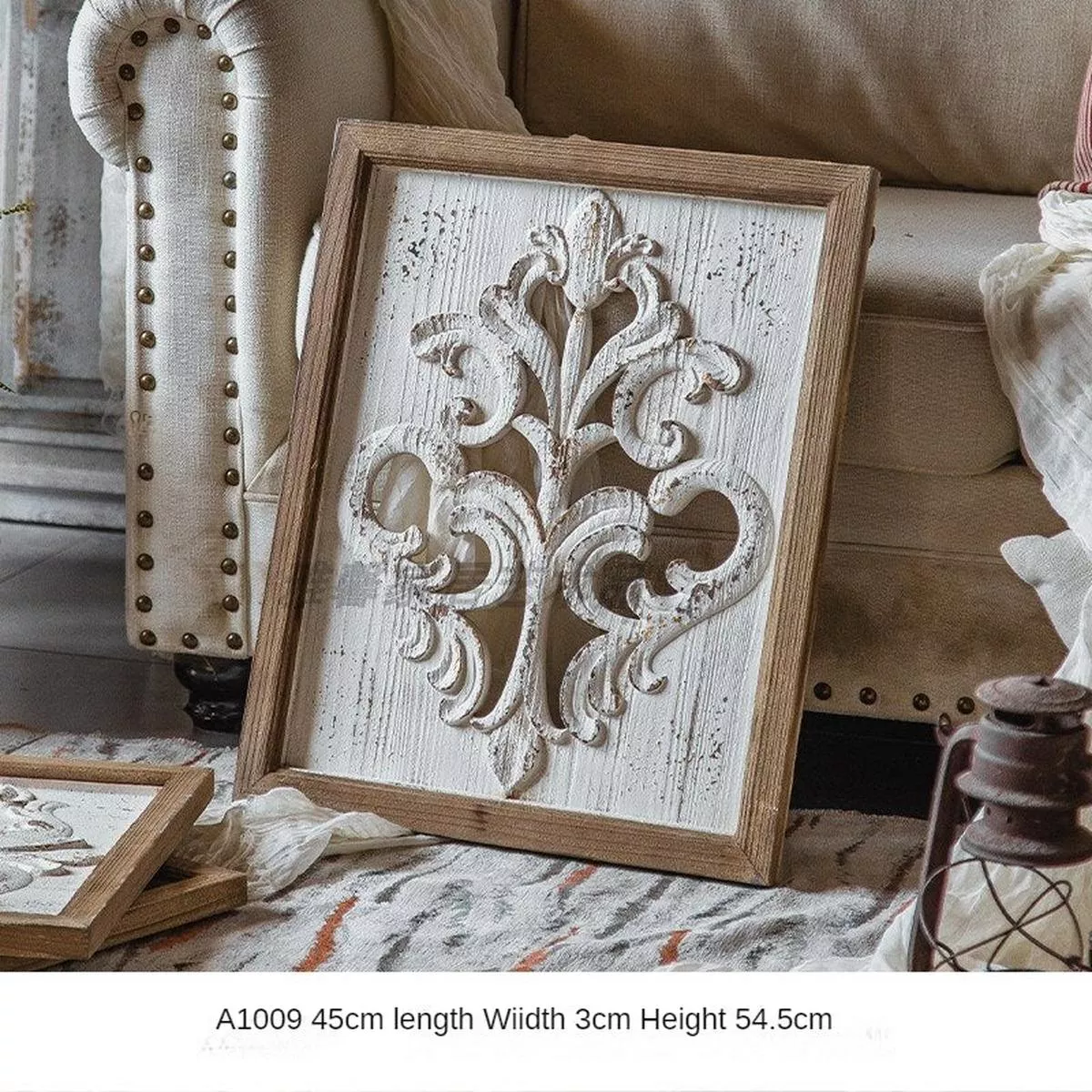Retro Nostalgic Wall Hanging Wood Carving Panel – A1009