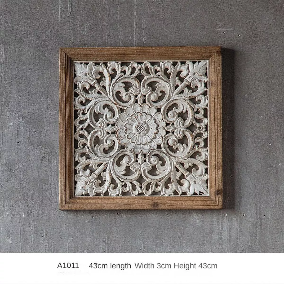 Retro Wall Hanging Wood Carving Panel – A1011