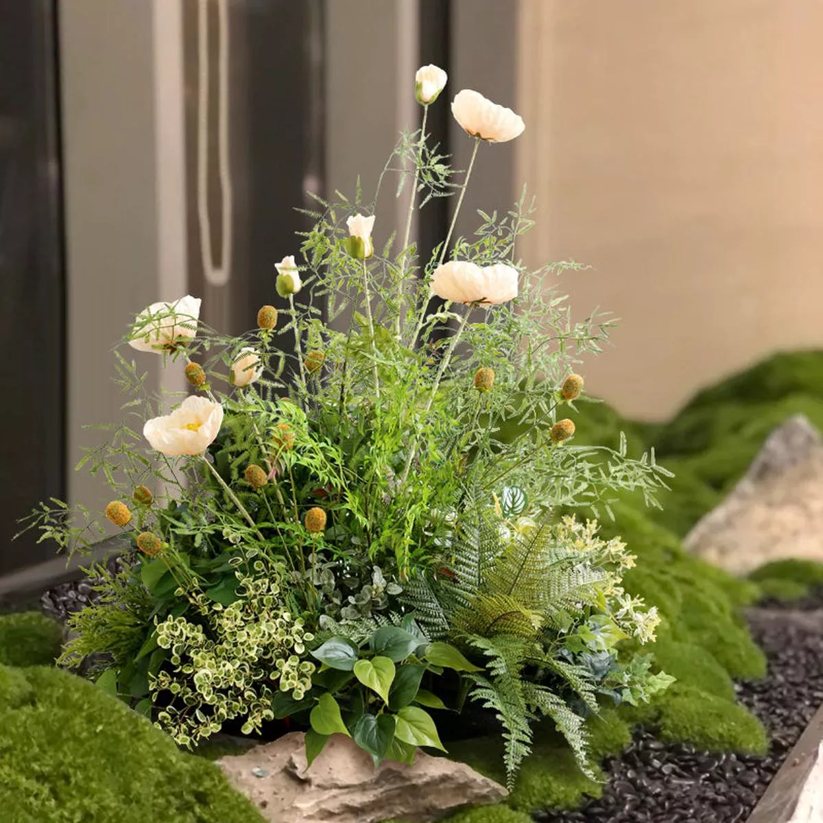 Round Artificial Bonsai Landscape Flower Plant Decoartion Piece – Style A