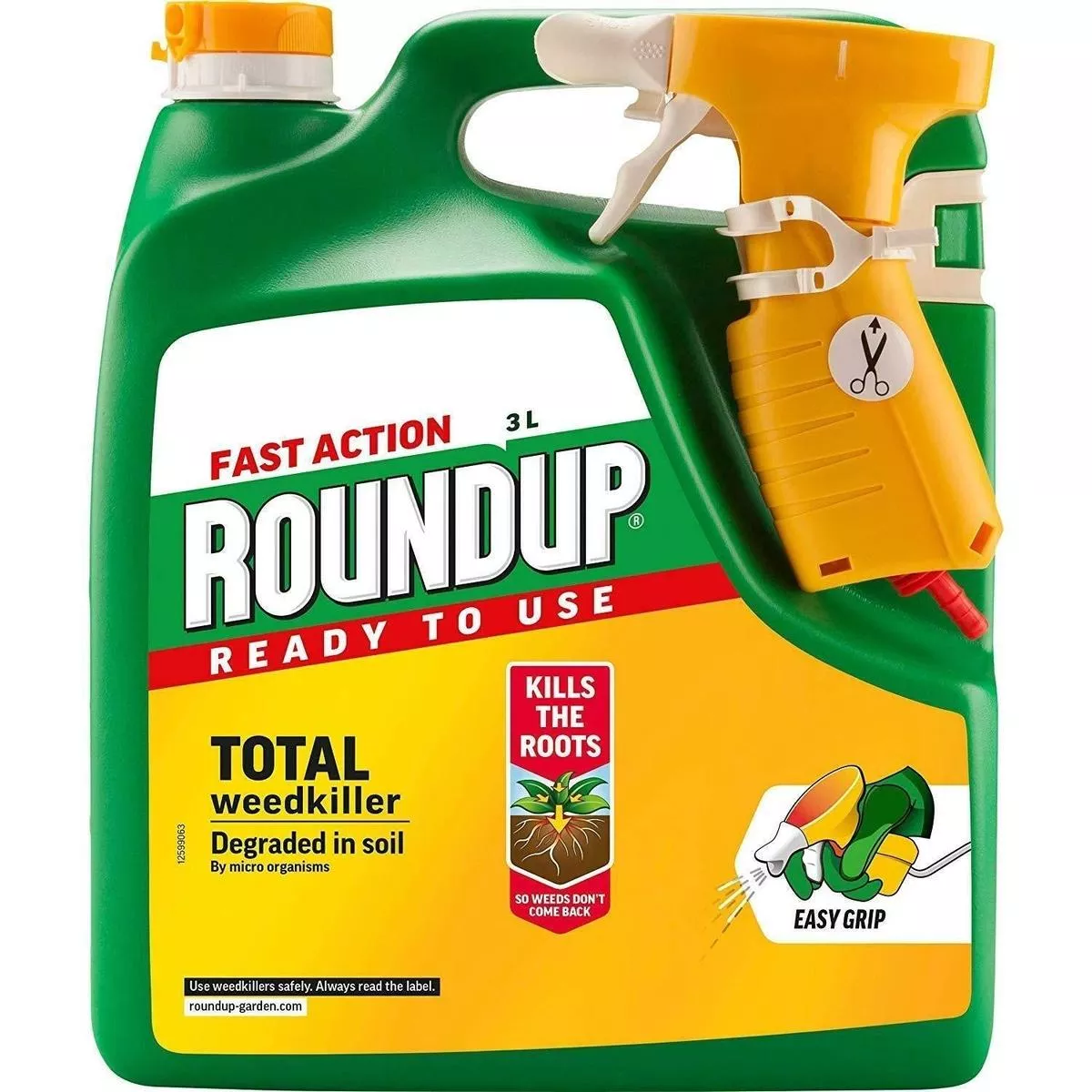 Roundup Fast Action TOTAL Weedkiller RTU 3 Litre Dispenser