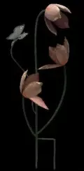 Rustic Metal Tulips Garden Stake