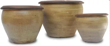 Rustic Thai Bell Pot - Honey Glaze