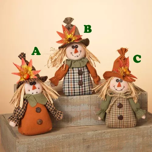 Scarecrow Tabletop Plush Figurine, Assorted and Sold Separately, 9"