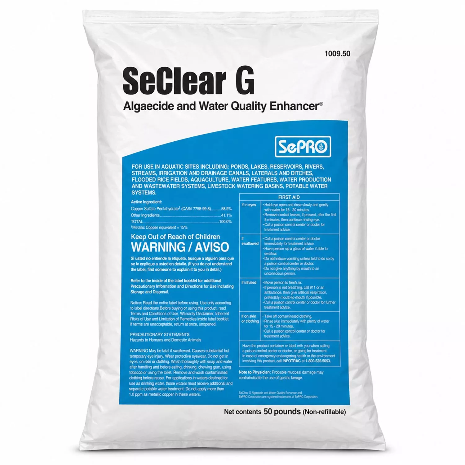 SeClear G Algaecide and Water Quality Enhancer 50 lb