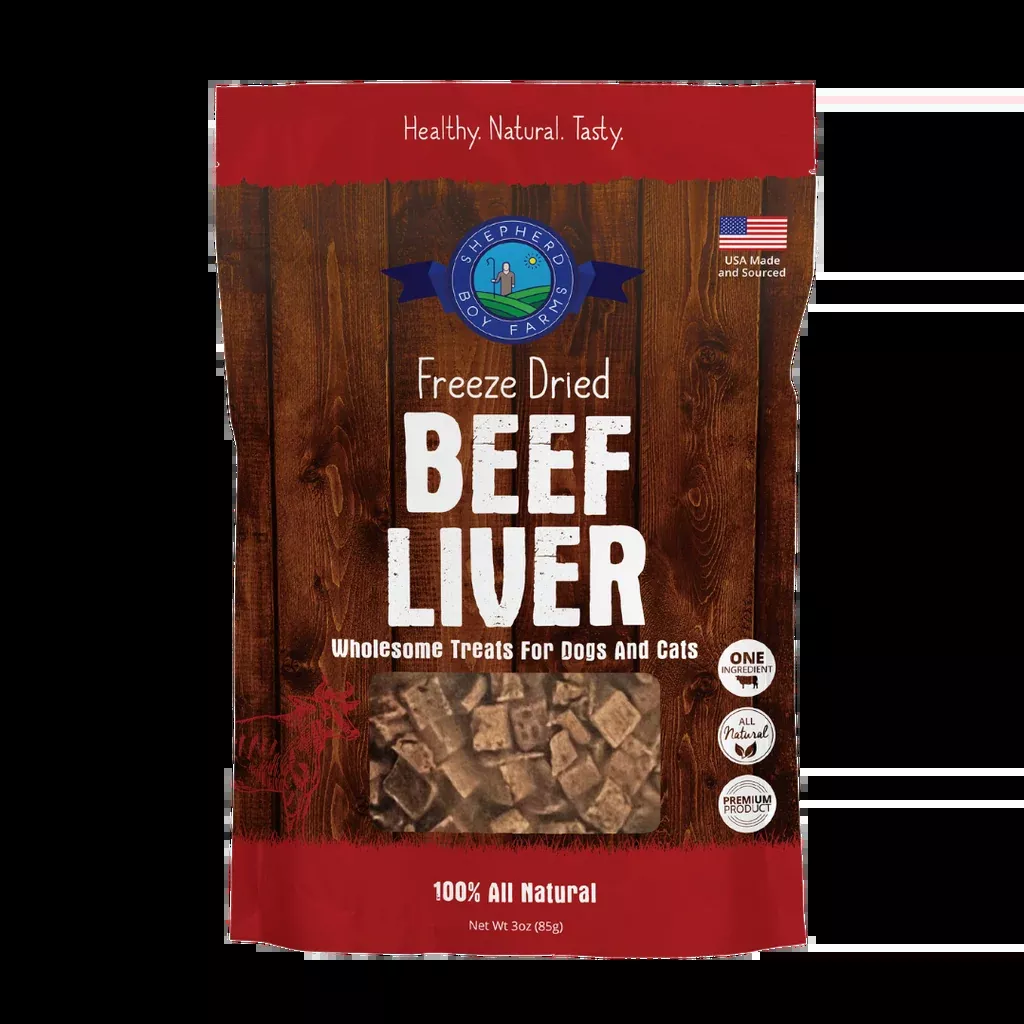 Shepherd Boy Freeze Dried Beef Liver, 3 oz.