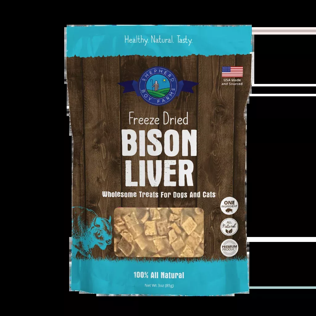 Shepherd Boy Freeze Dried Bison Liver, 3oz.