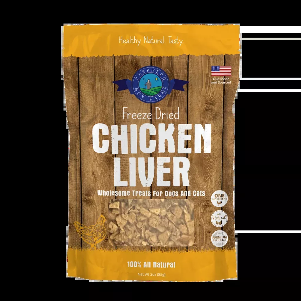 Shepherd Boy Freeze Dried Chicken Liver, 3oz.