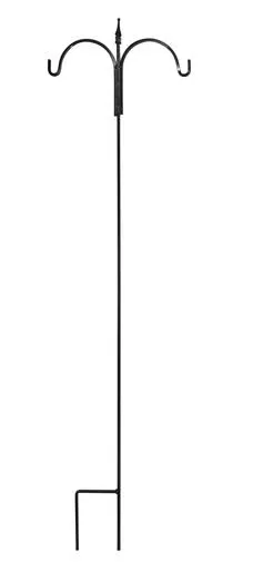 Shepherd Hook 90" Double Offset Hook Black