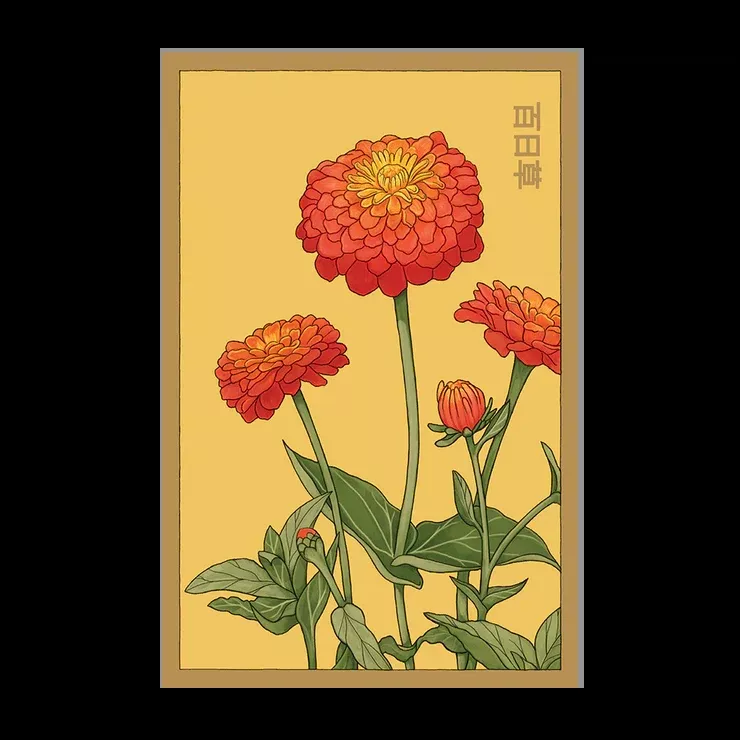 Shido Zinnia Seed Packet