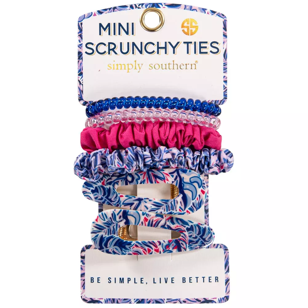 Simply Southern, Mini Scrunchy Tie Set, Leaf
