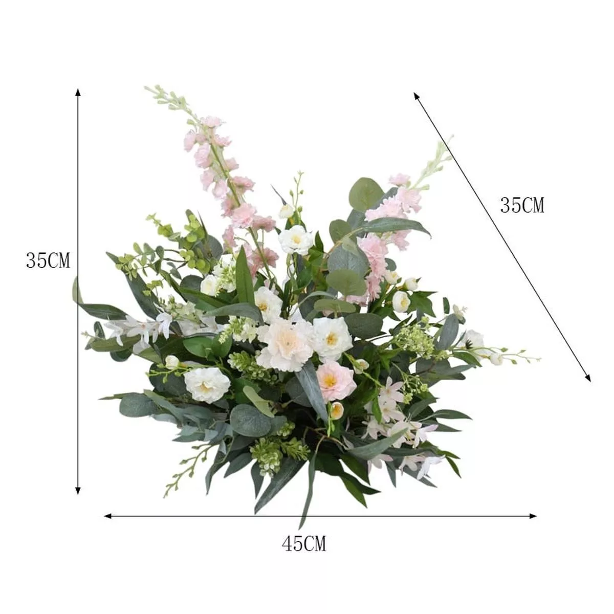 Simulation Mori Style Rose Arc Wall Wedding Decoration Piece – Green C