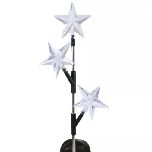 Solar Patriotic Triple Star Stake