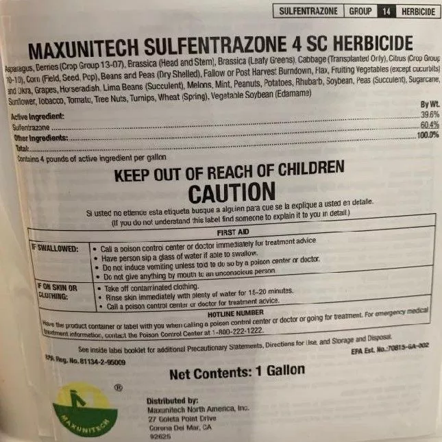 Spartan 4F / Maxunitech Gallon Herbicide EPA279-3220