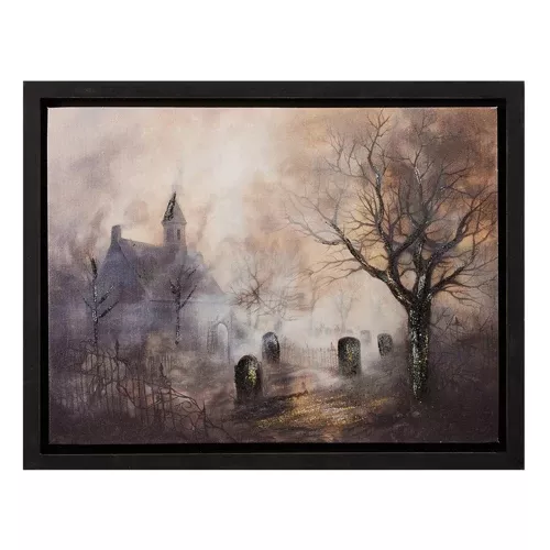 Spooky Night Graveyard Wall Art, 17.7"