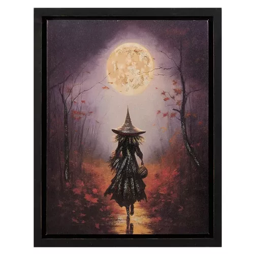 Spooky Night Witch Wall Art, 17.7"