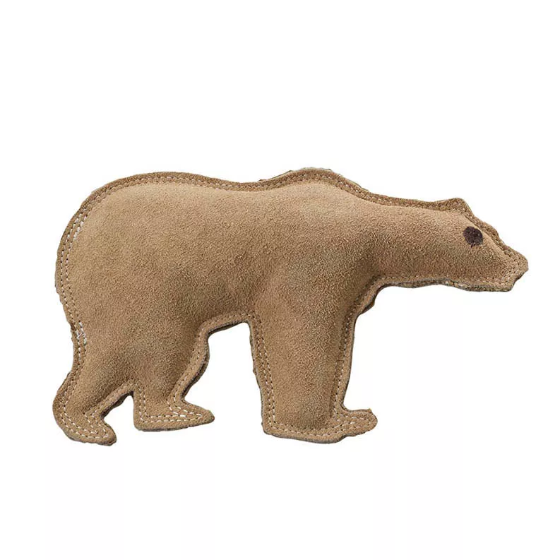 Spot Dura-Fused Leather Bear Dog Toy, Large Size