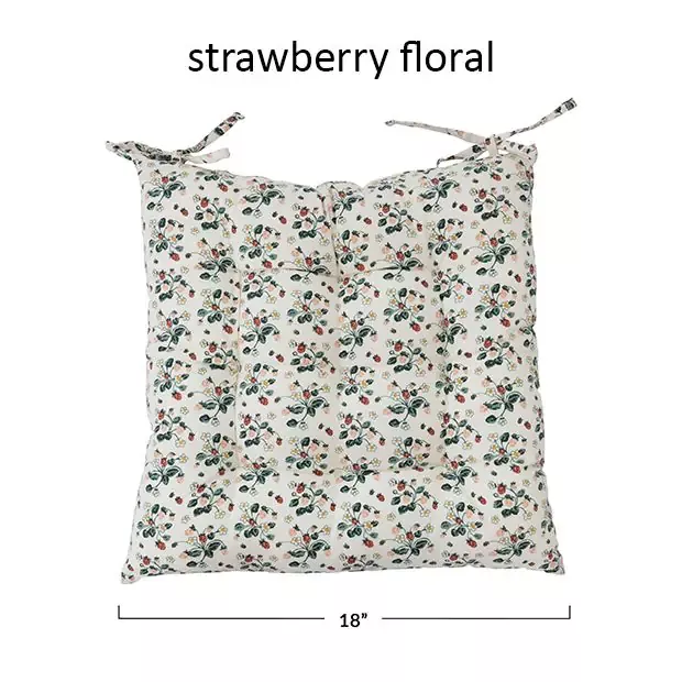 SQUARE COTTON PRINTED CHAIR CUSH