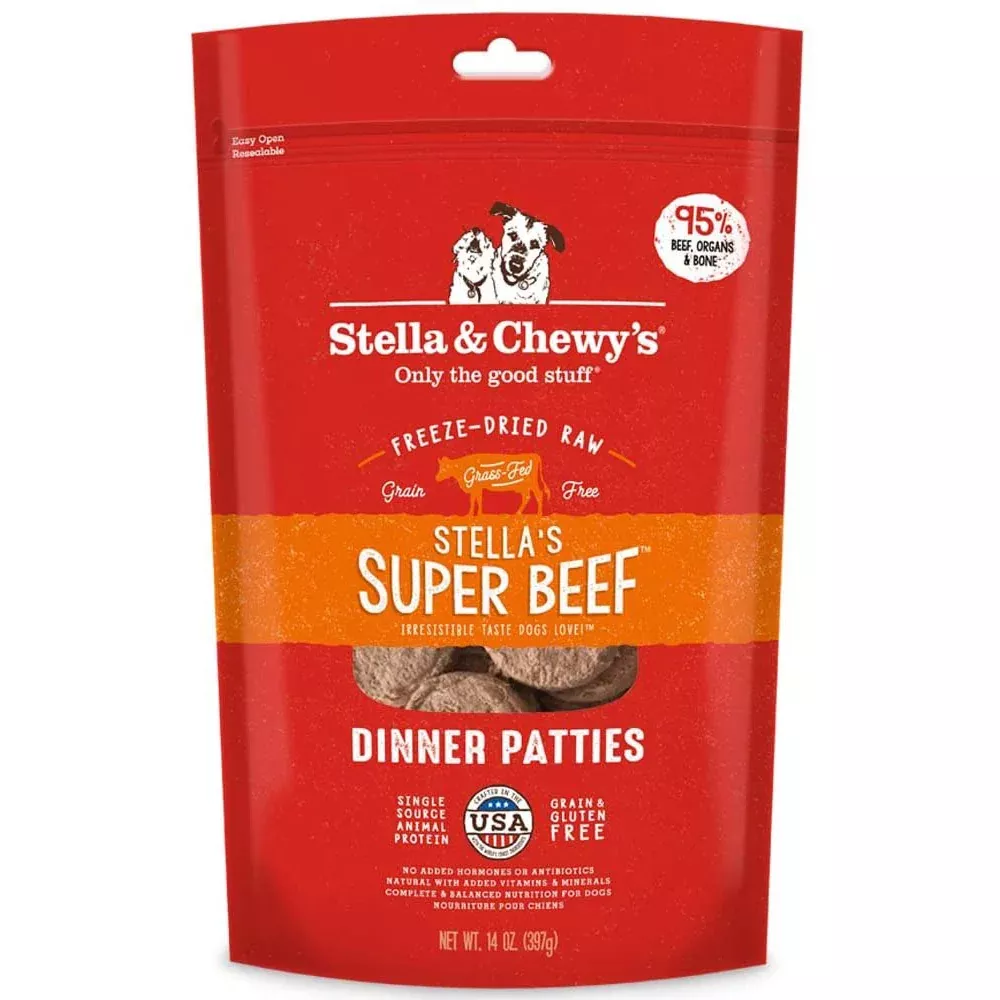 Stella & Chewy's Freeze-Dried Raw Stella's Super Beef Dinner Patties, 14 oz.