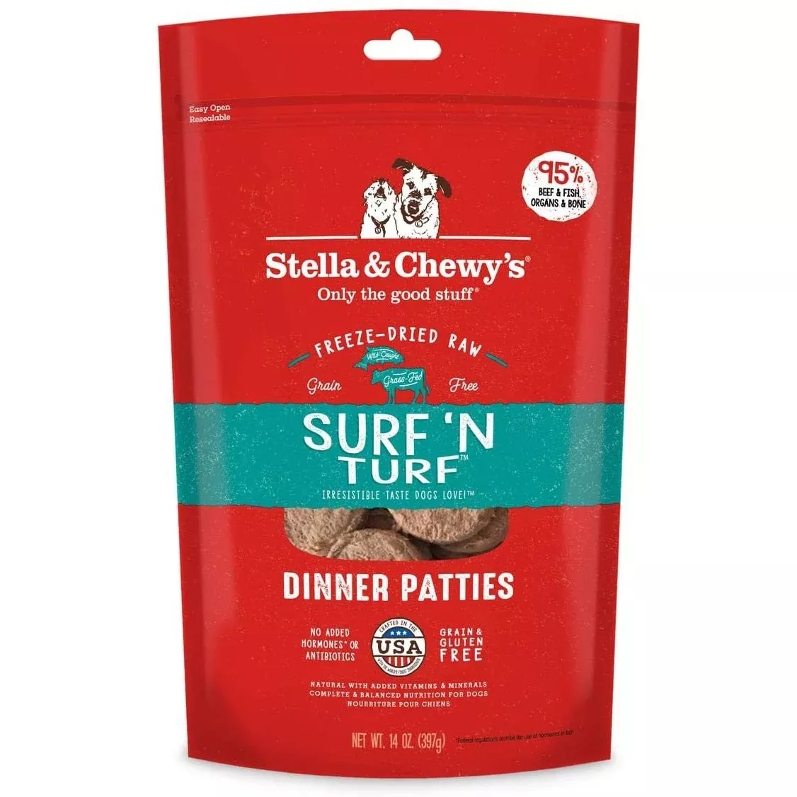 Stella & Chewy's Freeze-Dried Raw Surf 'N Turf Dinner Patties, 14 oz.