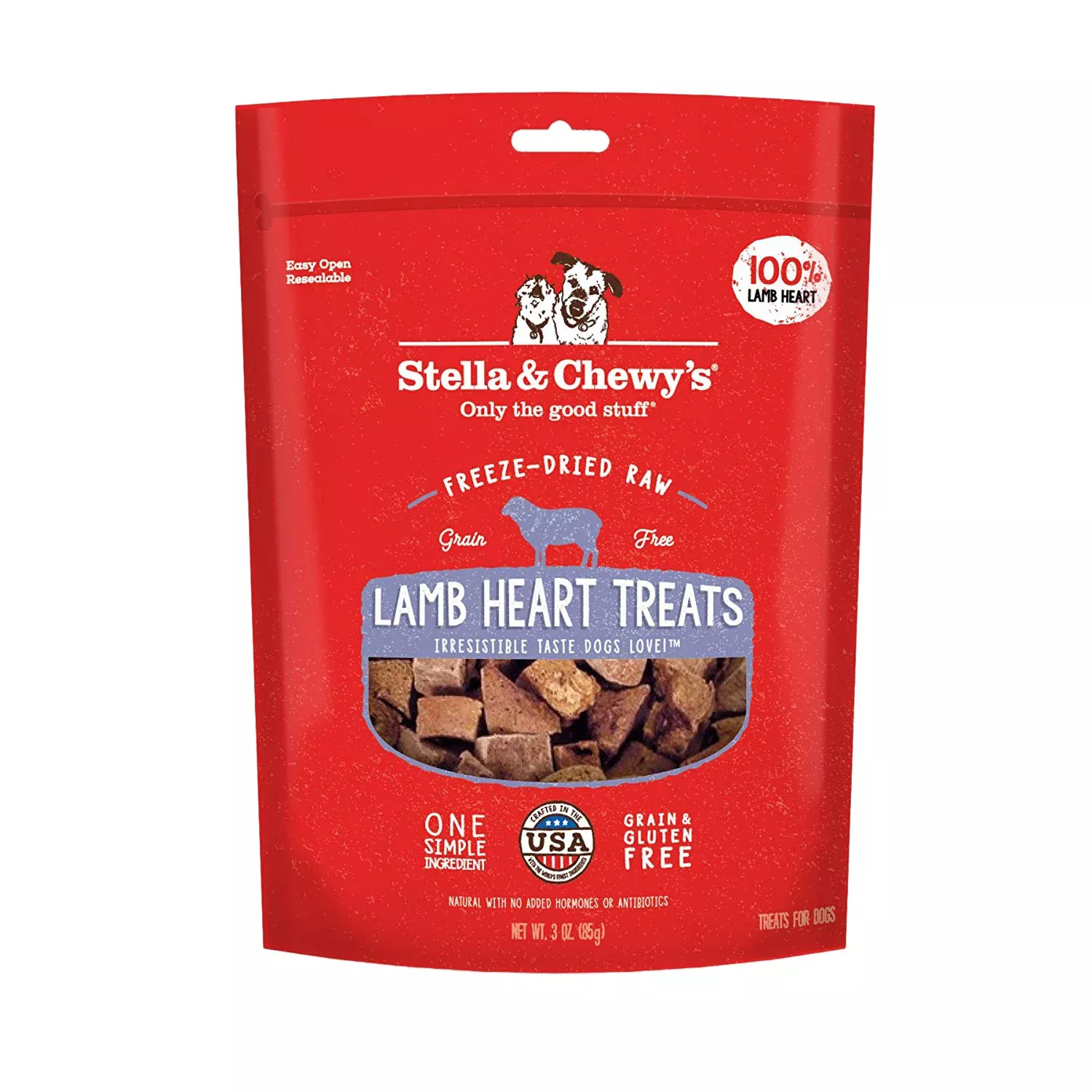 Stella & Chewy's Lamb Heart Dog Treats, 3 oz.
