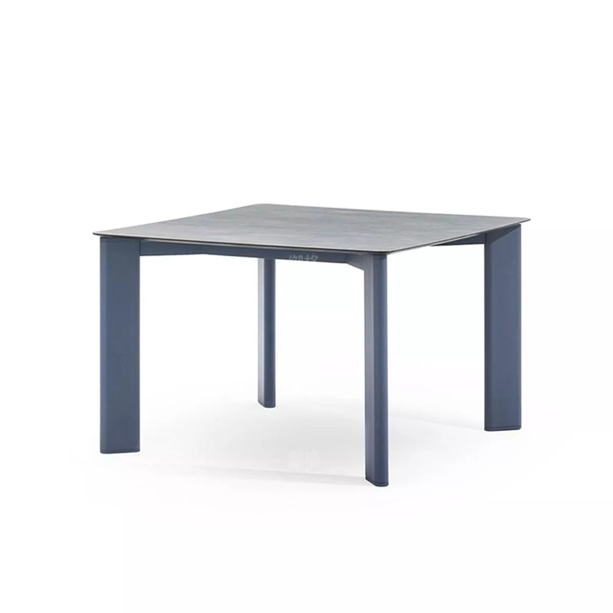 Stone surface Desk & Rattan Chair Combination – 90cm stone plate square table