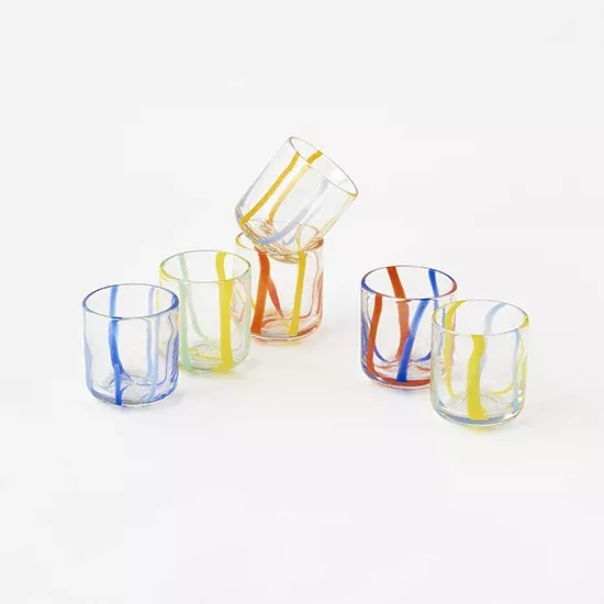 Striped Drinking Glass