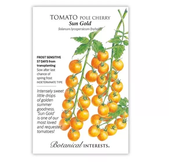 Sun Gold Pole Cherry Tomato Seeds