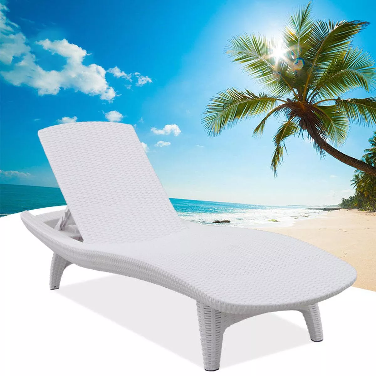 Sun Lounger no.11 – 1 sun lounger (white)