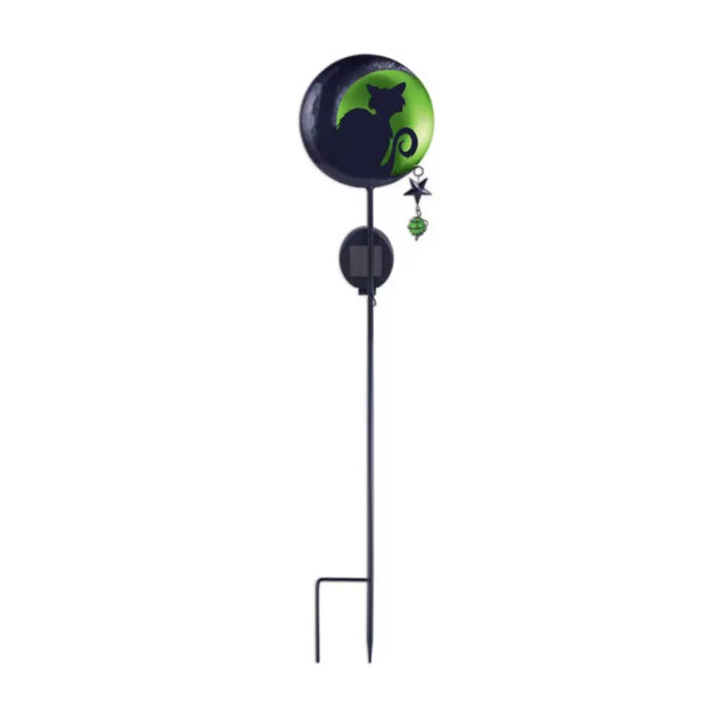 Sunset Vista, Solar Black Cat Stake, 48"