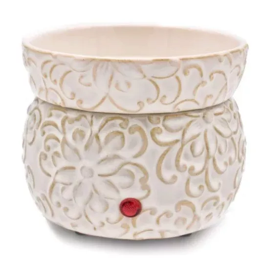 Swan creek- Ivry Scroll Wax Melter with Dish