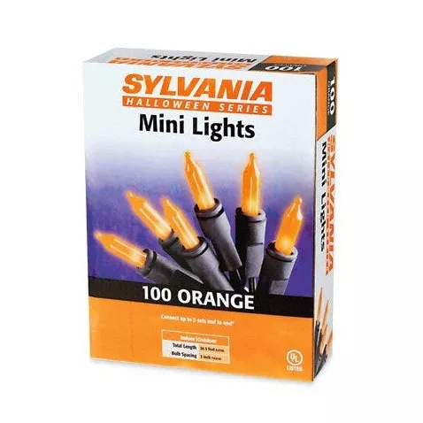 Sylvania Halloween Light Set, Orange, 100 Ct.