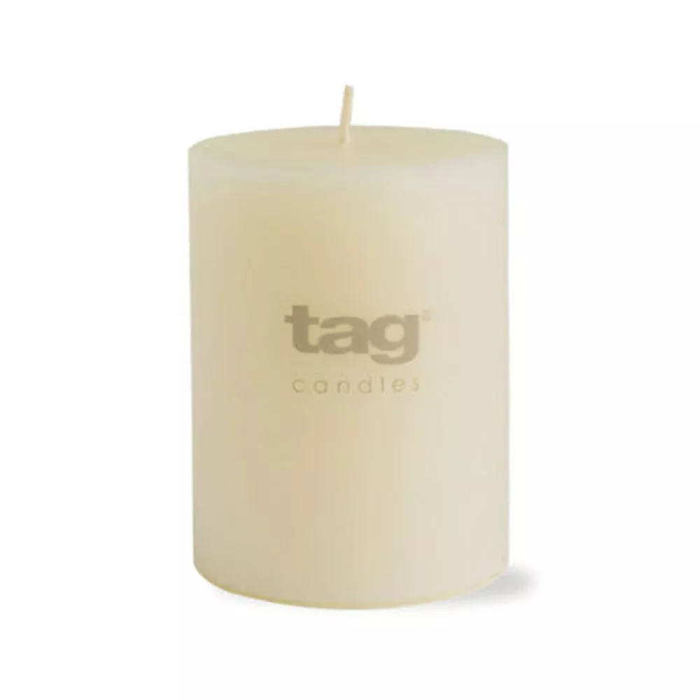 Tag Candles, Chapel Pillar Candle 3X4, Ivory