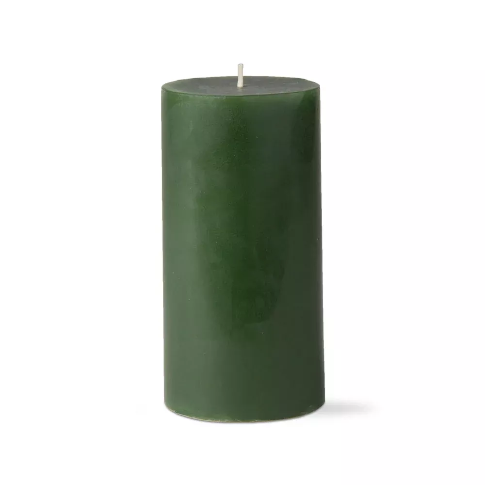 Tag Candles, Pillar Candle, 3X6, Dark Green