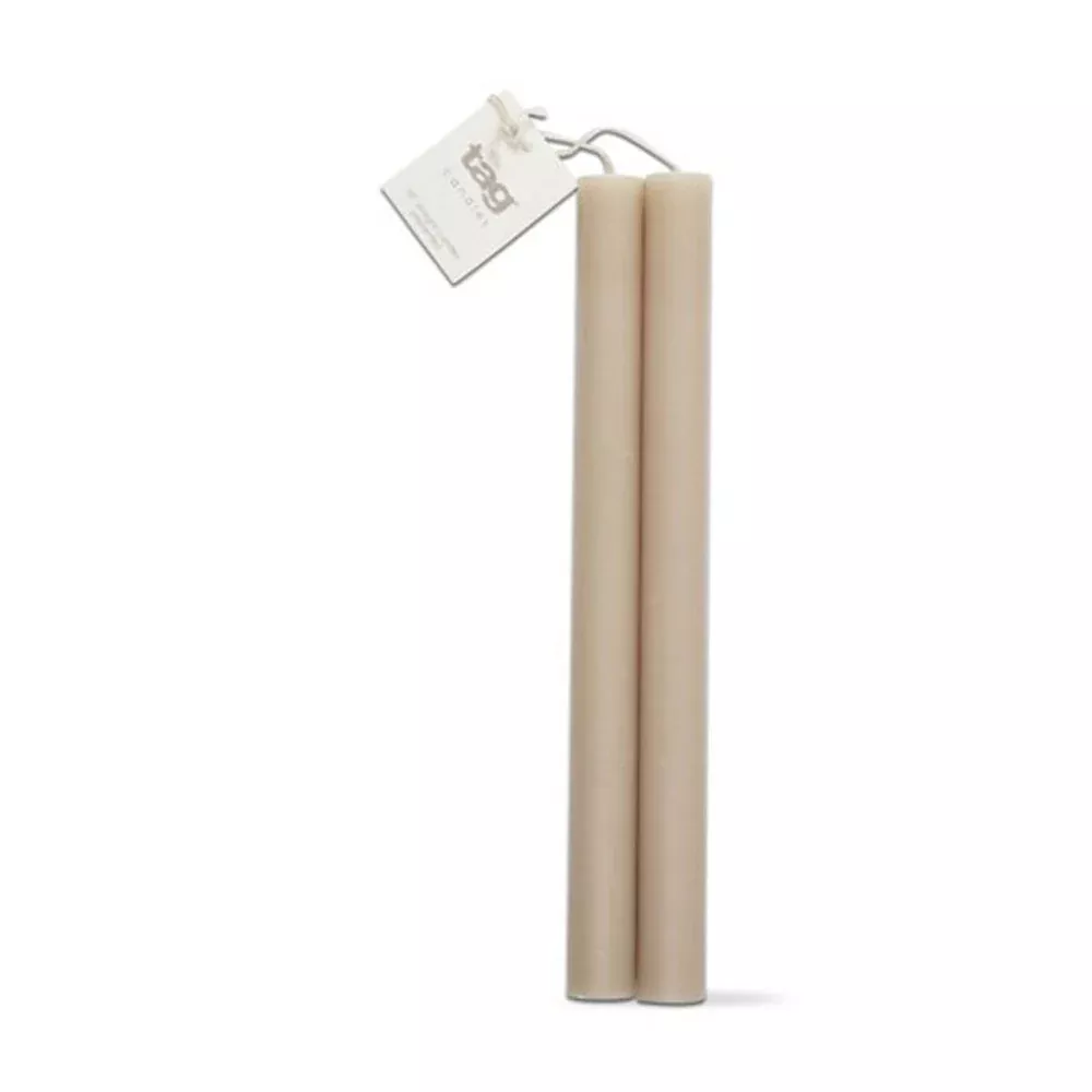Tag Candles, Straight Candle 10", 2pk, Linen